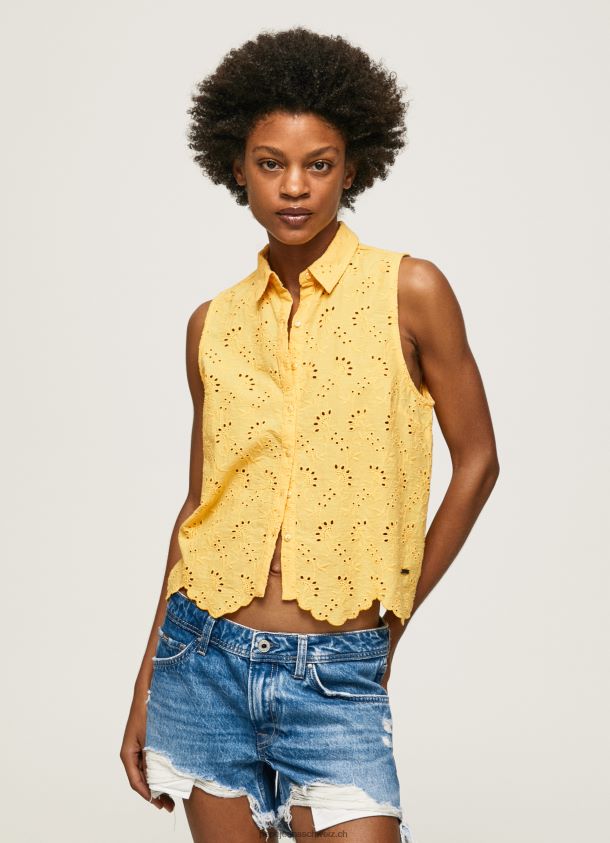 Hemd mit durchbrochenen Armlochärmeln Frauen Pepe Jeans scheinen 84XH6T330