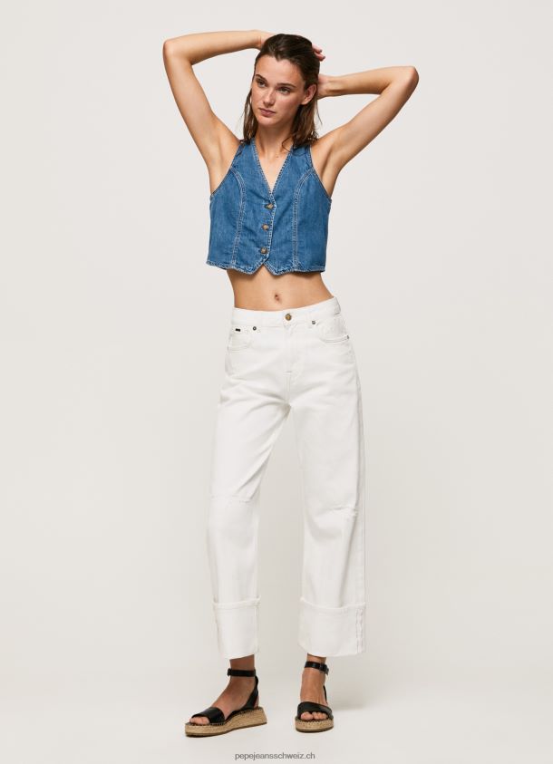 Kurz geschnittene Jeansweste Frauen Pepe Jeans Denim 84XH6T319
