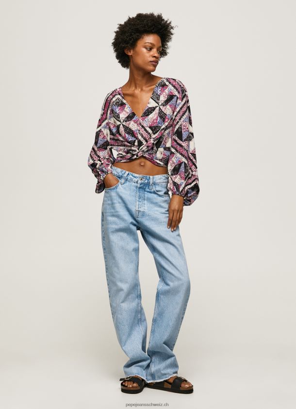 Kurz geschnittenes Oberteil mit Paisley-Print Frauen Pepe Jeans multi 84XH6T377