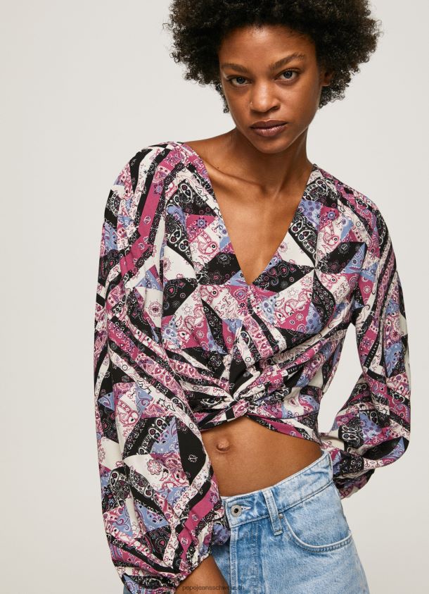 Kurz geschnittenes Oberteil mit Paisley-Print Frauen Pepe Jeans multi 84XH6T377