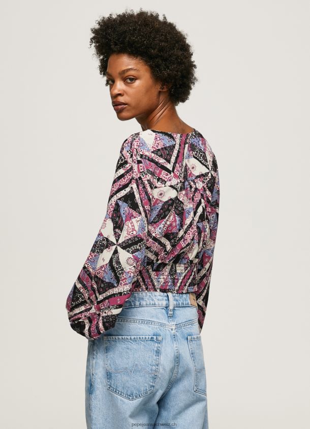 Kurz geschnittenes Oberteil mit Paisley-Print Frauen Pepe Jeans multi 84XH6T377