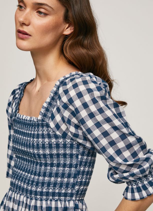 Kurz geschnittenes Oberteil mit kariertem Aufdruck Frauen Pepe Jeans multi 84XH6T370