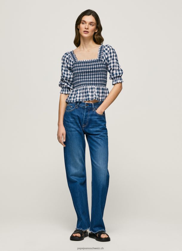 Kurz geschnittenes Oberteil mit kariertem Aufdruck Frauen Pepe Jeans multi 84XH6T370
