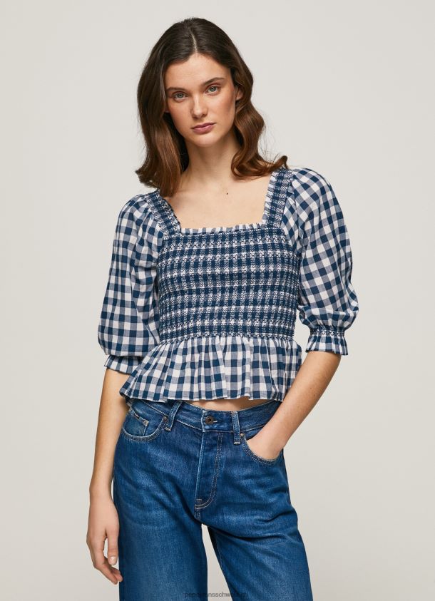 Kurz geschnittenes Oberteil mit kariertem Aufdruck Frauen Pepe Jeans multi 84XH6T370