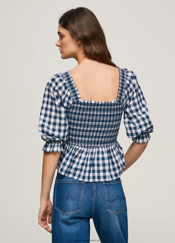 Kurz geschnittenes Oberteil mit kariertem Aufdruck Frauen Pepe Jeans multi 84XH6T370