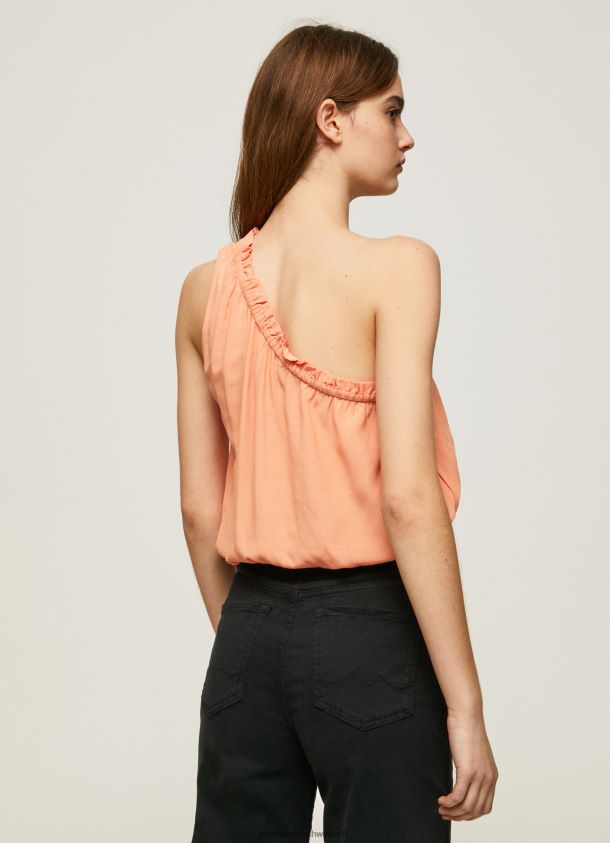 Oberteil mit asymmetrischem Ausschnitt Frauen Pepe Jeans Pfirsich 84XH6T355