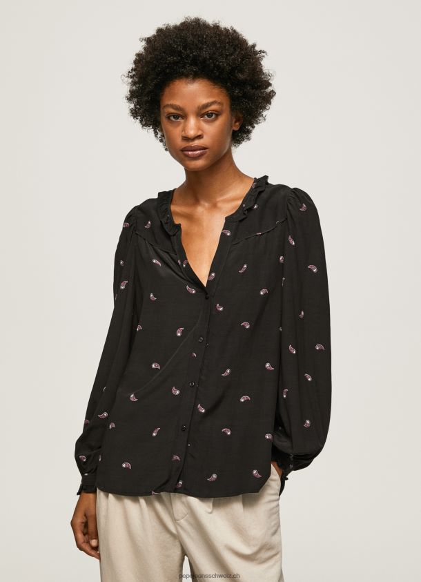 Rüschen-Paisley-Bluse Frauen Pepe Jeans multi 84XH6T329