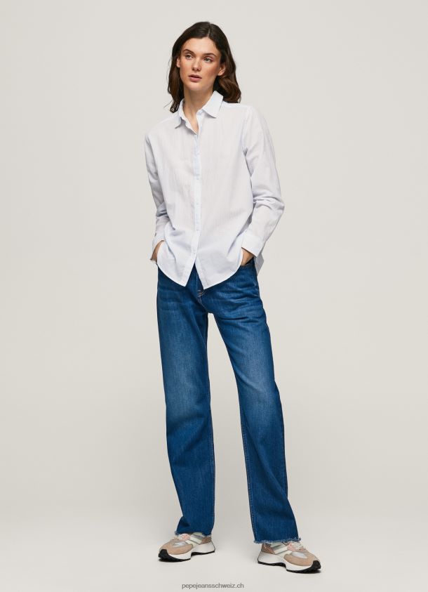 gestreiftes Hemd aus Baumwoll-Voile Frauen Pepe Jeans Bucht 84XH6T324