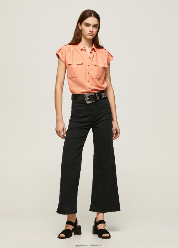 kurzärmliges Utility-Shirt Frauen Pepe Jeans Pfirsich 84XH6T340