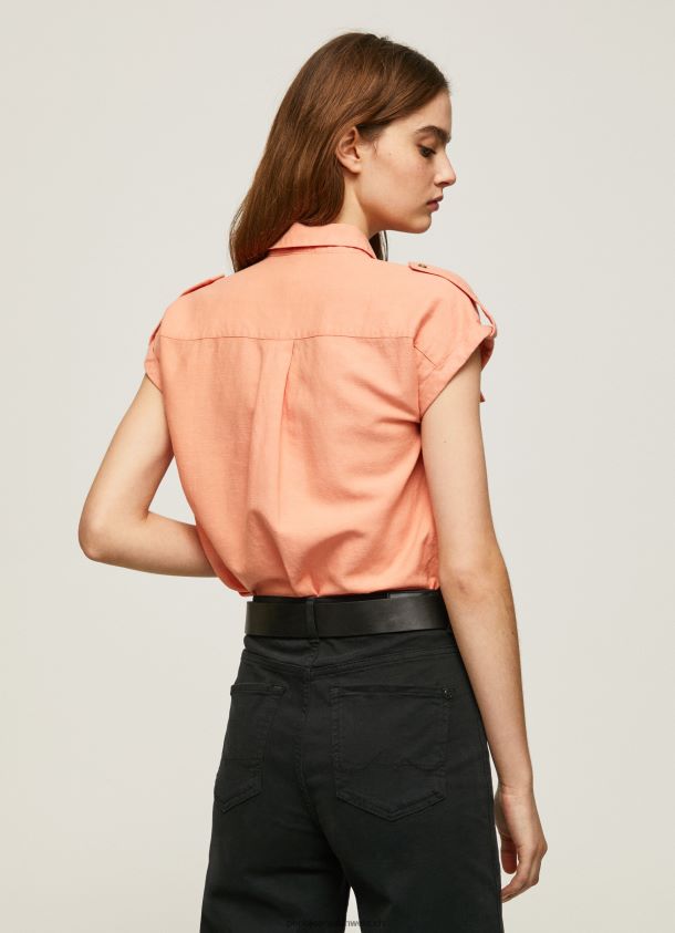 kurzärmliges Utility-Shirt Frauen Pepe Jeans Pfirsich 84XH6T340