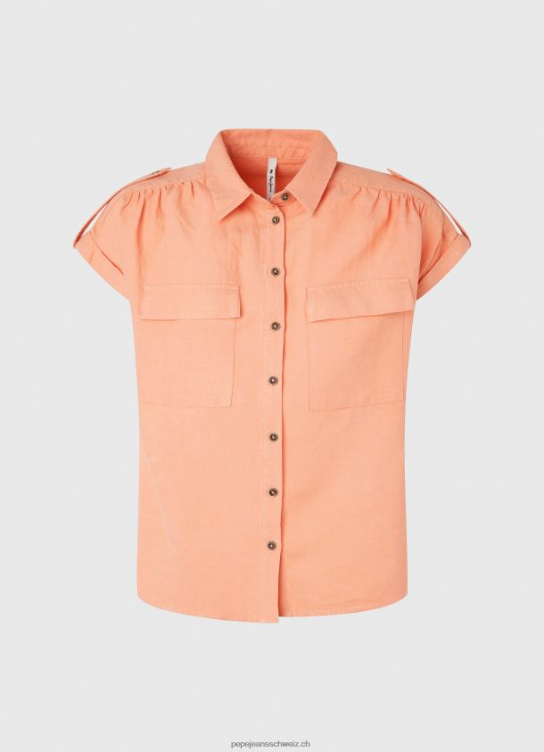 kurzärmliges Utility-Shirt Frauen Pepe Jeans Pfirsich 84XH6T340