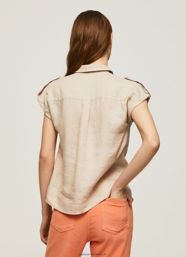 kurzärmliges Utility-Shirt Frauen Pepe Jeans Stein 84XH6T341