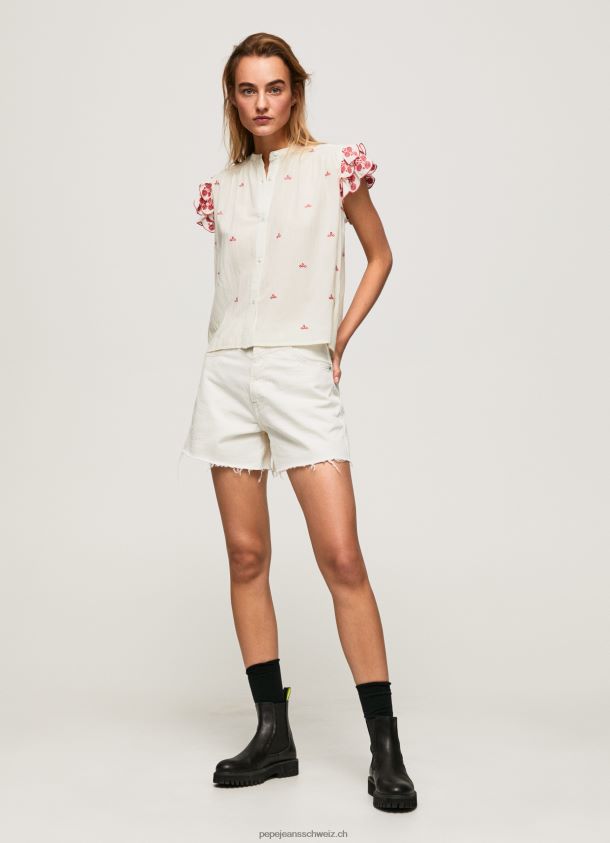 mao bluse bestickte details Frauen Pepe Jeans multi 84XH6T322