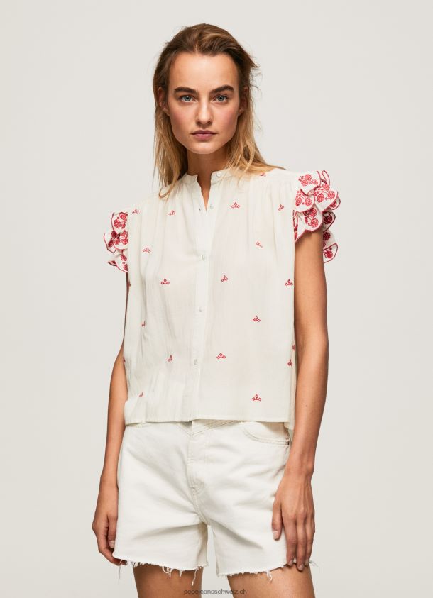 mao bluse bestickte details Frauen Pepe Jeans multi 84XH6T322