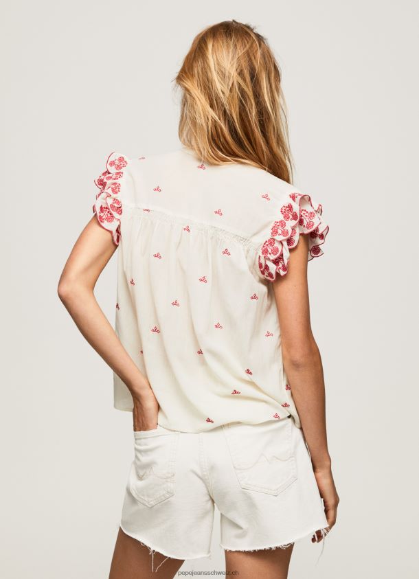mao bluse bestickte details Frauen Pepe Jeans multi 84XH6T322