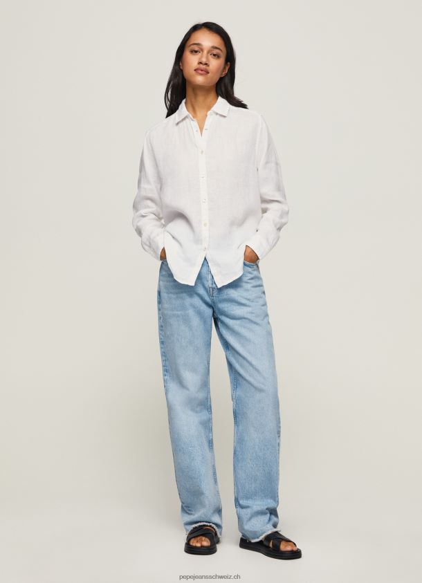 schlichtes, normal geschnittenes Hemd Frauen Pepe Jeans Weiss 84XH6T333