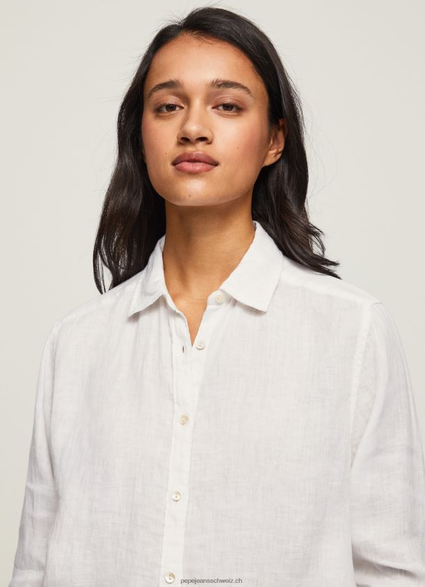 schlichtes, normal geschnittenes Hemd Frauen Pepe Jeans Weiss 84XH6T333