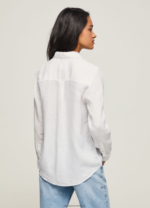 schlichtes, normal geschnittenes Hemd Frauen Pepe Jeans Weiss 84XH6T333