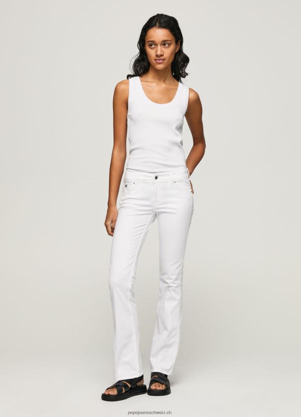 Flare schmale Hose Frauen Pepe Jeans Weiss 84XH6T310