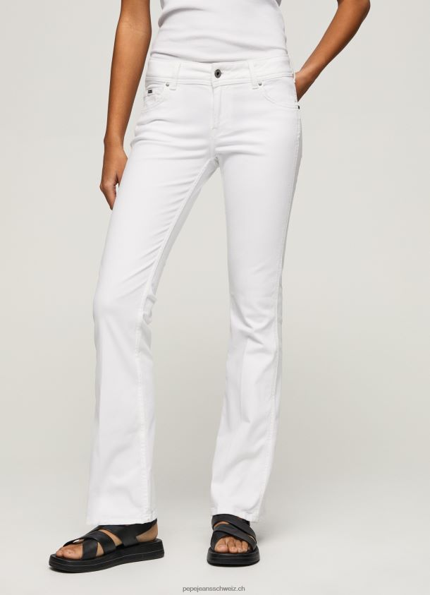 Flare schmale Hose Frauen Pepe Jeans Weiss 84XH6T310