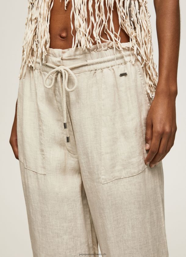 Palazzohose aus Leinen Frauen Pepe Jeans Stein 84XH6T301