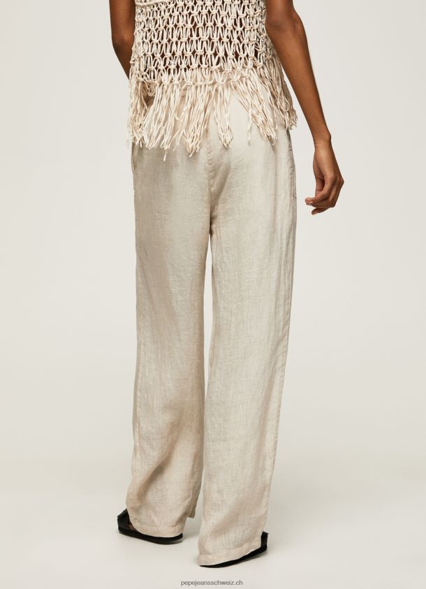 Palazzohose aus Leinen Frauen Pepe Jeans Stein 84XH6T301
