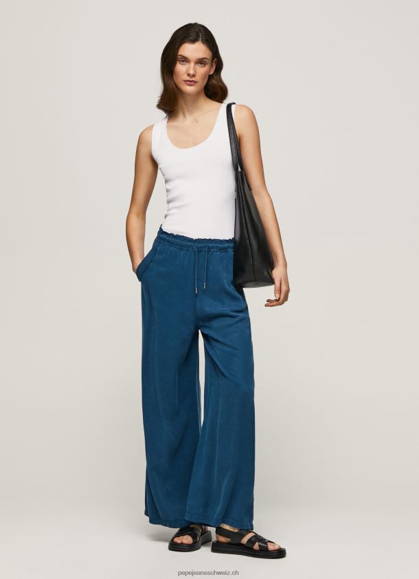 Weite Hosen aus Papiertüten Frauen Pepe Jeans Ozean 84XH6T302