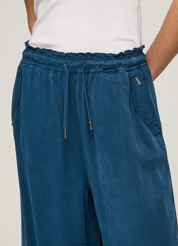 Weite Hosen aus Papiertüten Frauen Pepe Jeans Ozean 84XH6T302