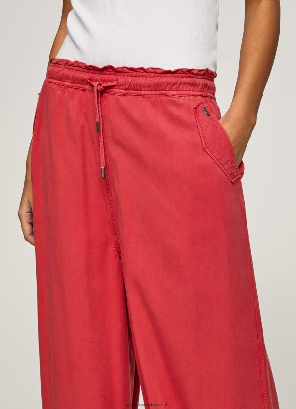 Weite Hosen aus Papiertüten Frauen Pepe Jeans studiorot 84XH6T303
