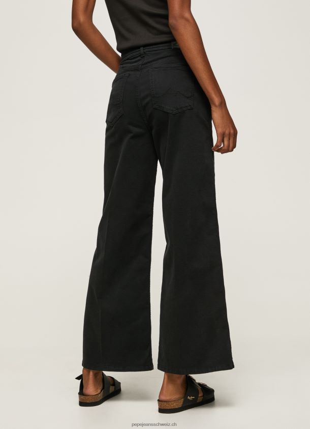 ausgestellte Baumwollhose Frauen Pepe Jeans Schwarz 84XH6T313