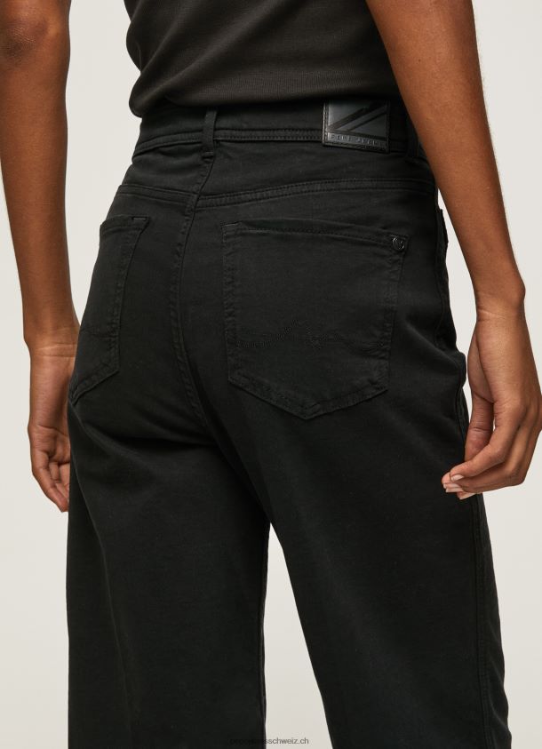 ausgestellte Baumwollhose Frauen Pepe Jeans Schwarz 84XH6T313