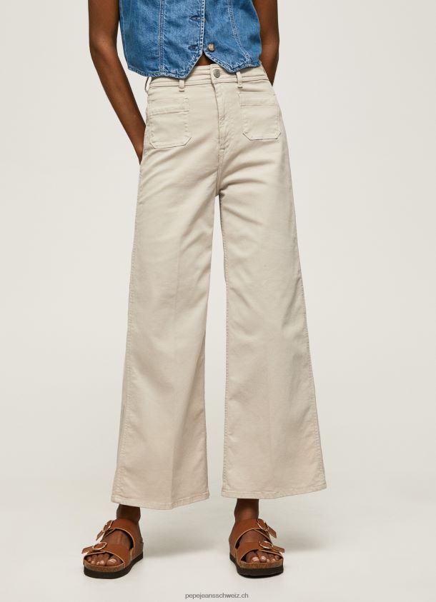 ausgestellte Baumwollhose Frauen Pepe Jeans Stein 84XH6T312