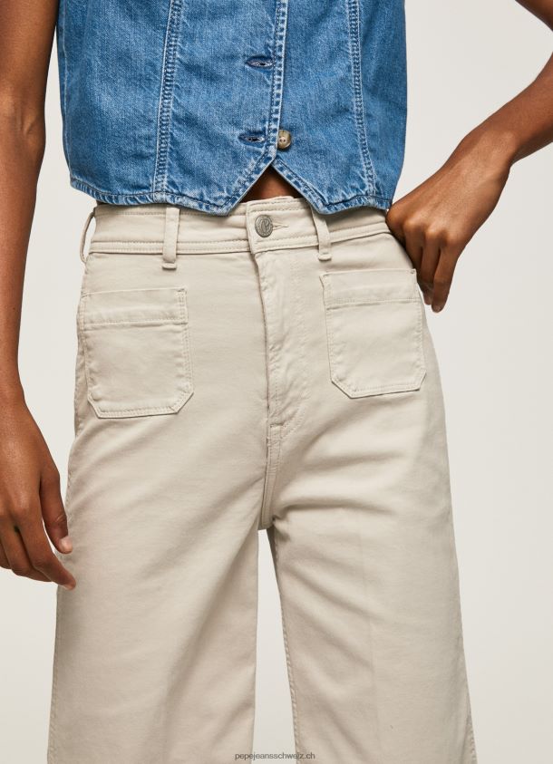 ausgestellte Baumwollhose Frauen Pepe Jeans Stein 84XH6T312