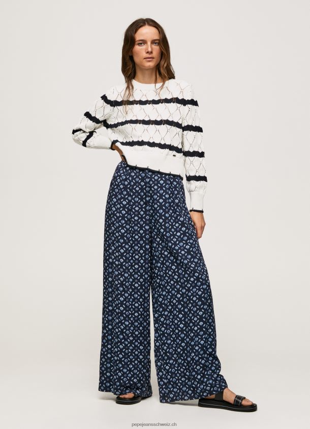 bedruckte weite Hose Frauen Pepe Jeans multi 84XH6T300