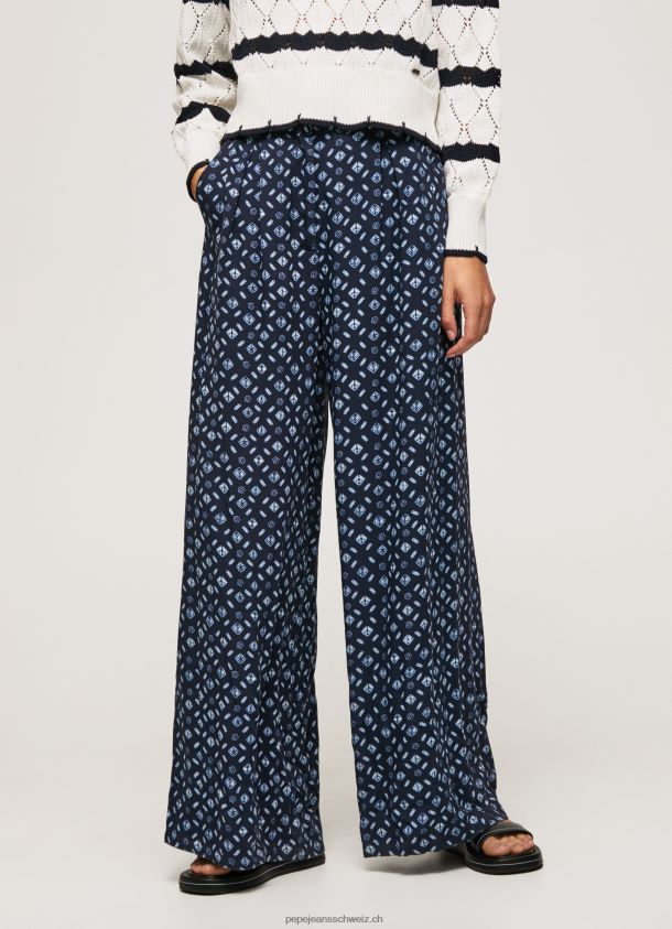 bedruckte weite Hose Frauen Pepe Jeans multi 84XH6T300