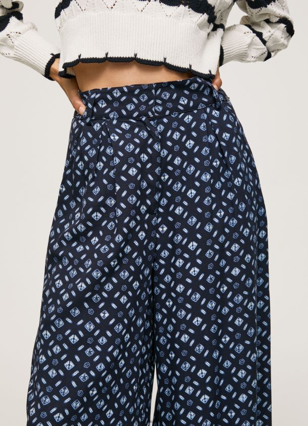 bedruckte weite Hose Frauen Pepe Jeans multi 84XH6T300