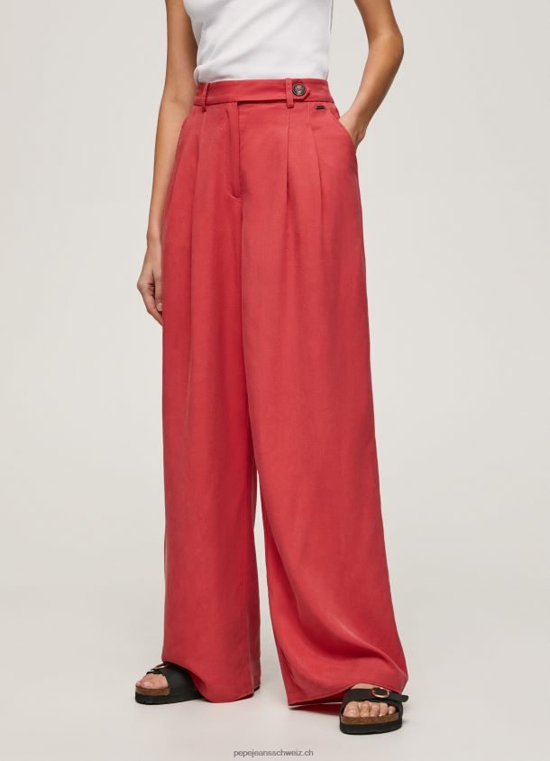 weite Bundfaltenhose Frauen Pepe Jeans studiorot 84XH6T289