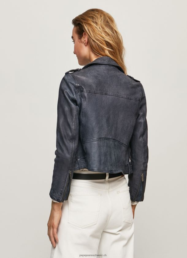 Bikerjacke aus Lammleder Frauen Pepe Jeans Ozean 84XH6T113