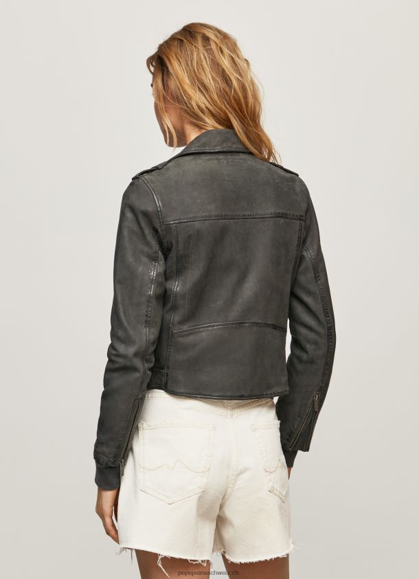 Bikerjacke aus Lammleder Frauen Pepe Jeans Schwarz 84XH6T114