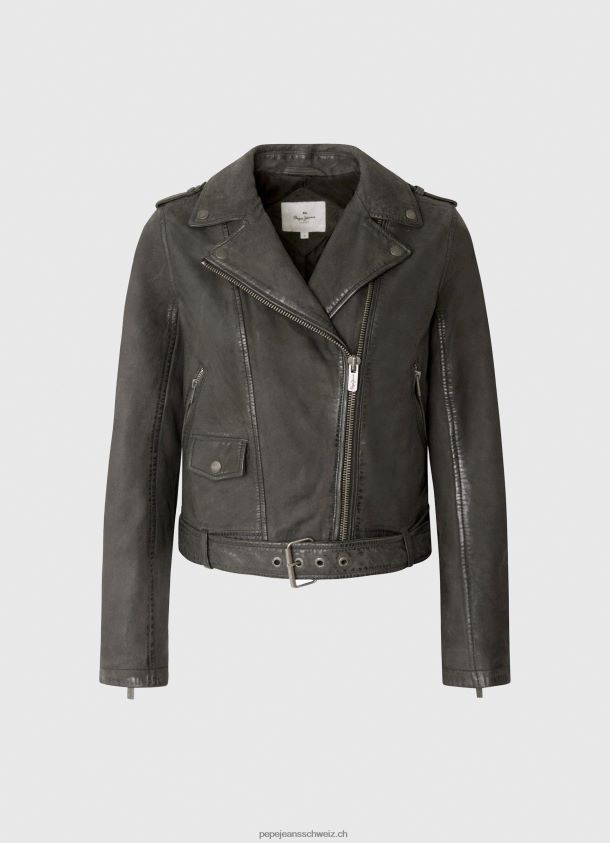 Bikerjacke aus Lammleder Frauen Pepe Jeans Schwarz 84XH6T114