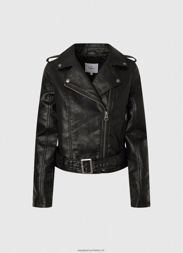 Bikerjacke mit Schulterklappen Frauen Pepe Jeans Schwarz 84XH6T116