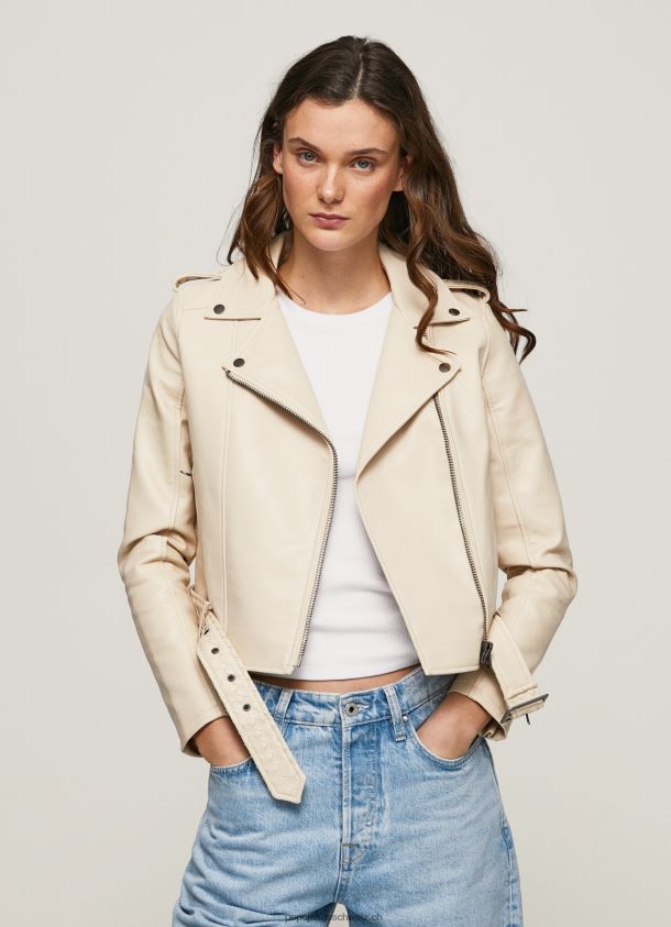 Bikerjacke mit Schulterklappen Frauen Pepe Jeans aus Spitze 84XH6T115
