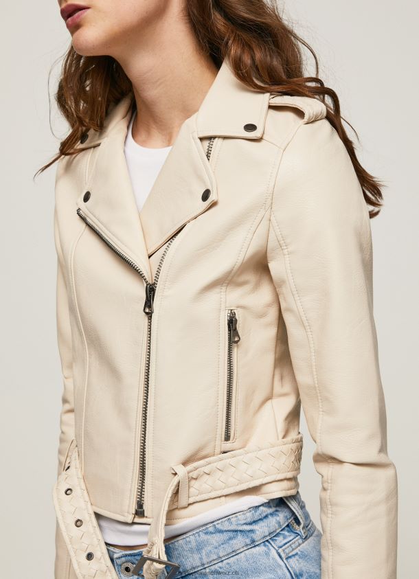 Bikerjacke mit Schulterklappen Frauen Pepe Jeans aus Spitze 84XH6T115