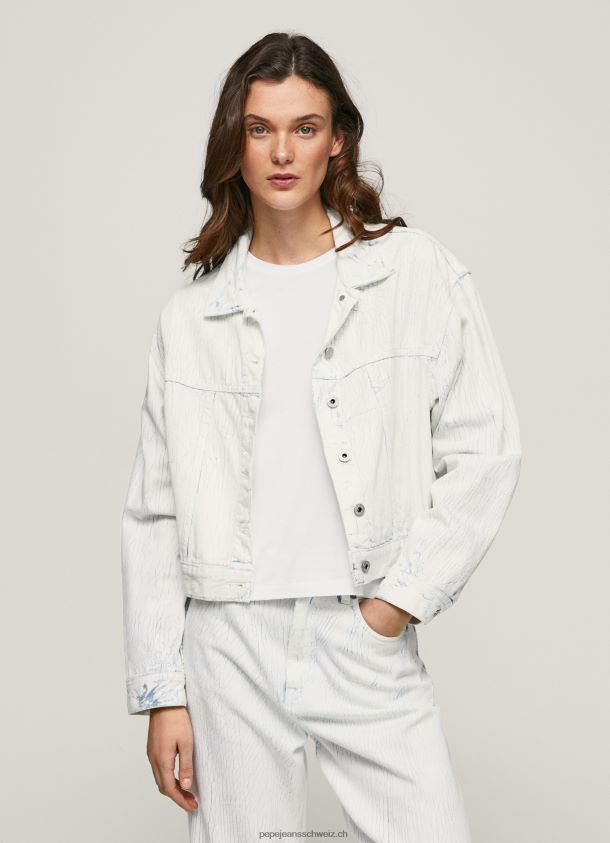 Jeansjacke mit Cracking-Effekt Frauen Pepe Jeans Denim 84XH6T95