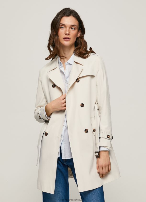 Klassischer Trenchcoat aus Twill Frauen Pepe Jeans aus Spitze 84XH6T106