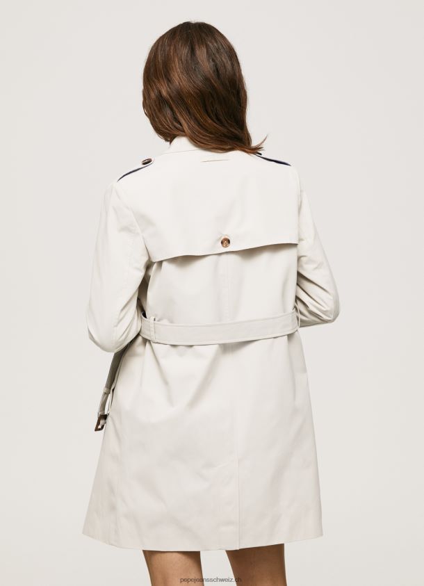 Klassischer Trenchcoat aus Twill Frauen Pepe Jeans aus Spitze 84XH6T106