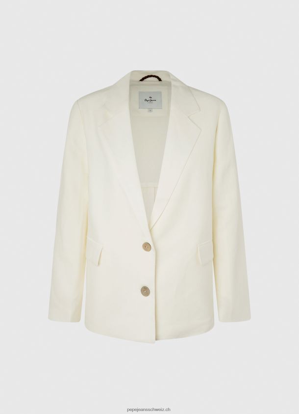 Leinenblazer mit Doppelausschnitt Frauen Pepe Jeans Mousse 84XH6T111