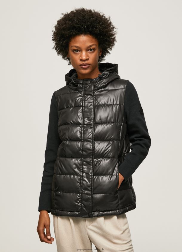 Puffjacke mit mattem Finish Frauen Pepe Jeans Schwarz 84XH6T121