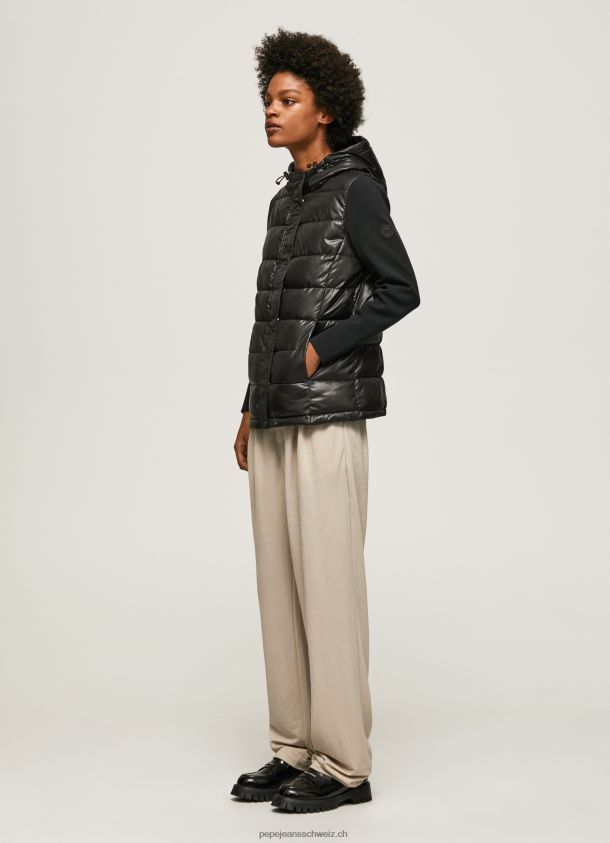 Puffjacke mit mattem Finish Frauen Pepe Jeans Schwarz 84XH6T121