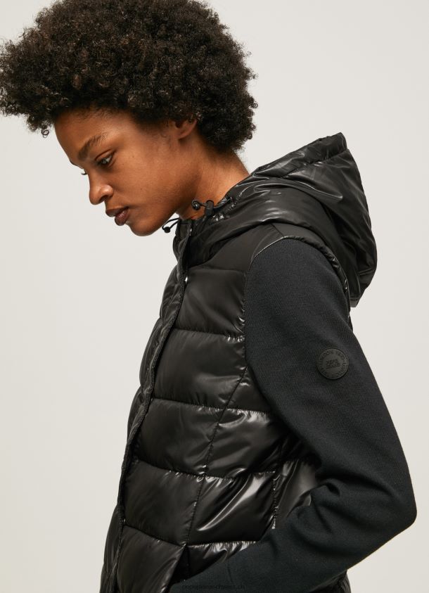 Puffjacke mit mattem Finish Frauen Pepe Jeans Schwarz 84XH6T121